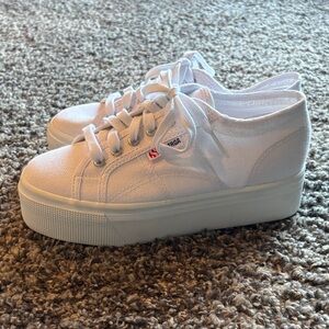 Superega white platform size 37.5 fits like a 7.5us shoes
